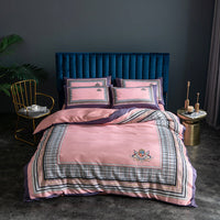 HKM-122963 Skin-Friendly Large Four-Piece Bedding Set for 1.5m and 1.8m Beds - European Floral Designs Available