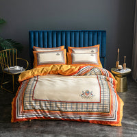 HKM-122963 Skin-Friendly Large Four-Piece Bedding Set for 1.5m and 1.8m Beds - European Floral Designs Available