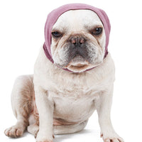 HKM-122963 Warm Decompression Pet Ear Cover Hat - Purple & Blue, Available in Sizes S, M, L, 90% Cationic & 10% Spandex