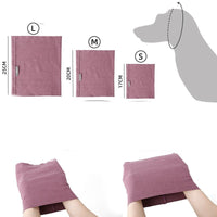 HKM-122963 Warm Decompression Pet Ear Cover Hat - Purple & Blue, Available in Sizes S, M, L, 90% Cationic & 10% Spandex