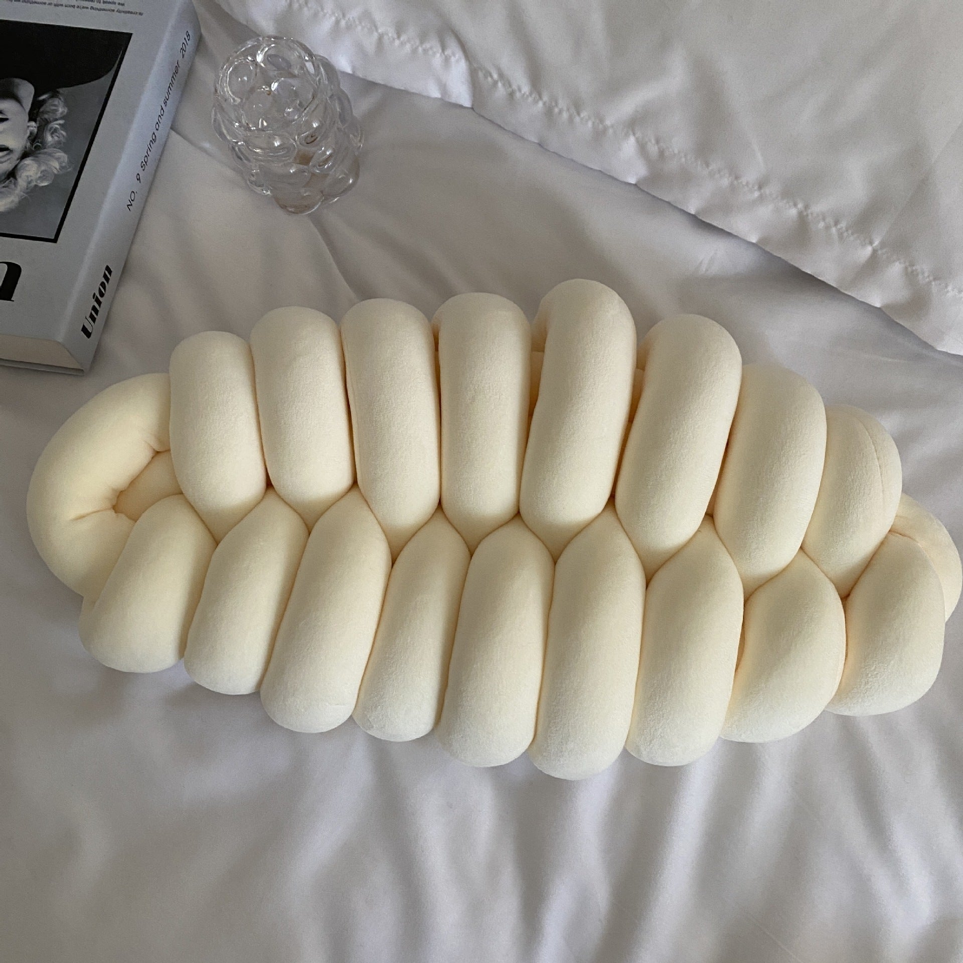 HKM-123091 Solid Color Spandex Woven Cushion Pillow - 45x25CM, Available in Multiple Colors