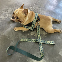 HKM-123155 Adjustable Nylon Dog Leash with Chest Harness for Medium and Small Dogs - 1.5m Traction Rope and Various Sizes