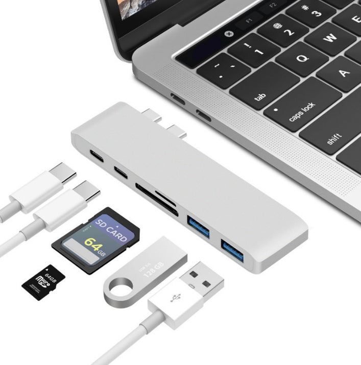 HKM-123155 USB Type-C Hub Adapter with SD and TF Card Reader, Power Delivery, Compatible with iPhone Models