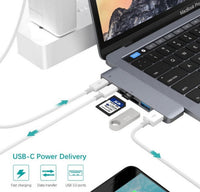 HKM-123155 USB Type-C Hub Adapter with SD and TF Card Reader, Power Delivery, Compatible with iPhone Models