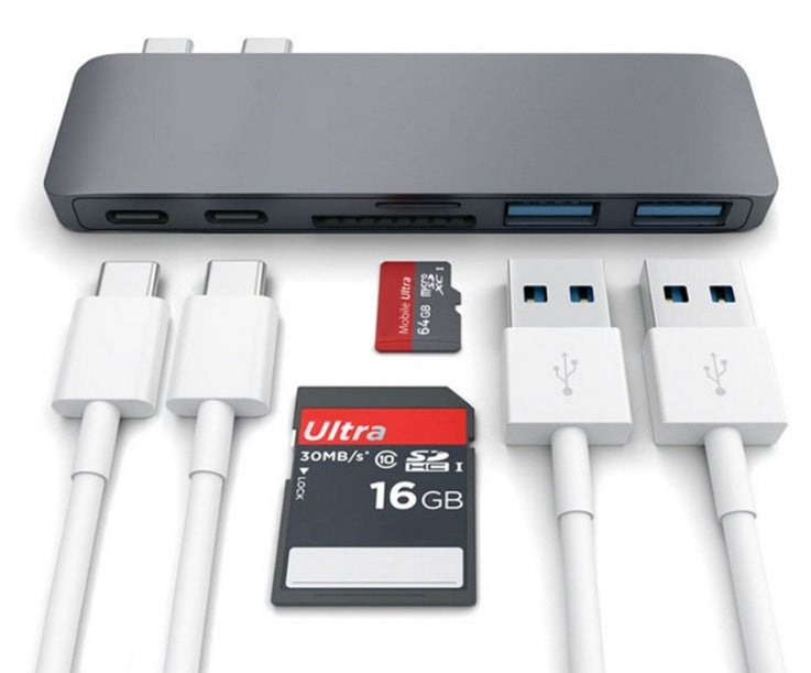 HKM-123155 USB Type-C Hub Adapter with SD and TF Card Reader, Power Delivery, Compatible with iPhone Models