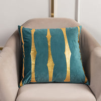HKM-123283 Stripe Printed Throw Pillow Cushion Cover – Casual Polyester 45x45cm Design