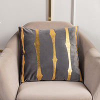 HKM-123283 Stripe Printed Throw Pillow Cushion Cover – Casual Polyester 45x45cm Design