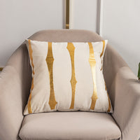 HKM-123283 Stripe Printed Throw Pillow Cushion Cover – Casual Polyester 45x45cm Design