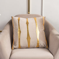 HKM-123283 Stripe Printed Throw Pillow Cushion Cover – Casual Polyester 45x45cm Design