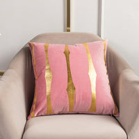 HKM-123283 Stripe Printed Throw Pillow Cushion Cover – Casual Polyester 45x45cm Design