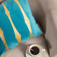 HKM-123283 Stripe Printed Throw Pillow Cushion Cover – Casual Polyester 45x45cm Design