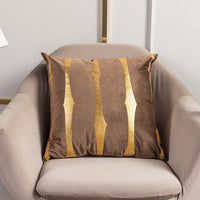 HKM-123283 Stripe Printed Throw Pillow Cushion Cover – Casual Polyester 45x45cm Design