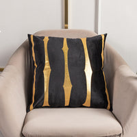 HKM-123283 Stripe Printed Throw Pillow Cushion Cover – Casual Polyester 45x45cm Design