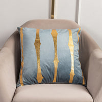 HKM-123283 Stripe Printed Throw Pillow Cushion Cover – Casual Polyester 45x45cm Design