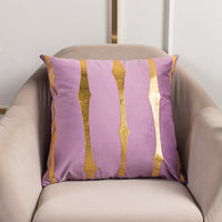 HKM-123283 Stripe Printed Throw Pillow Cushion Cover – Casual Polyester 45x45cm Design