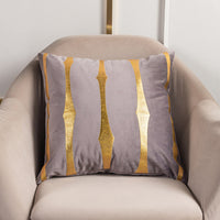 HKM-123283 Stripe Printed Throw Pillow Cushion Cover – Casual Polyester 45x45cm Design