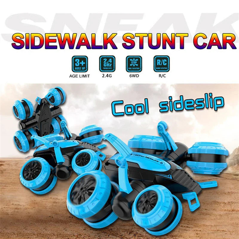 HKM-123539 Remote Control Stunt Car with 6CH Deflection and Flip Features, 2.4G Radio Control Toy for All Ages