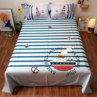 HKM-123923 Cartoon-Themed Cotton Bed Sheet Set for Kids - Multiple Designs and Sizes Available
