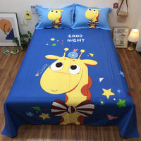 HKM-123923 Cartoon-Themed Cotton Bed Sheet Set for Kids - Multiple Designs and Sizes Available