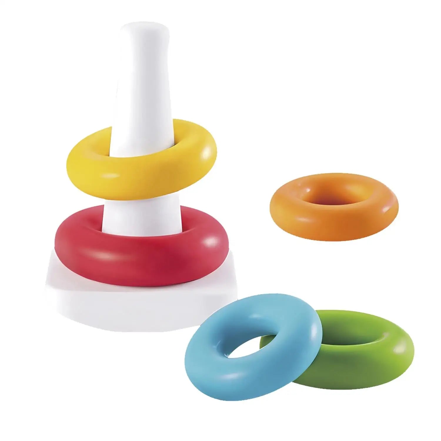 HKM-123923 Colorful Stacking Rings Toy for Babies - Educational Roly Poly Tower Set