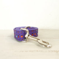 HKM-123987 Purple Halloween Dog Collar Set - Fashionable Design with Halloween Print
