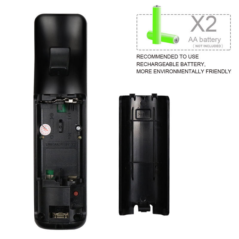 HKM-123987 Wireless Wii Gamepad Compatible Controller with Vibration Function, Durable Plastic Design