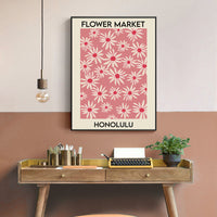 HKM-124115 American Flower Abstract Canvas Decorative Painting – Micro Spray Art on Canvas