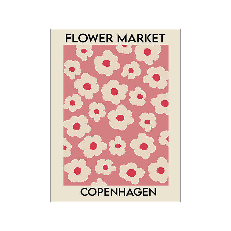 HKM-124115 American Flower Abstract Canvas Decorative Painting – Micro Spray Art on Canvas
