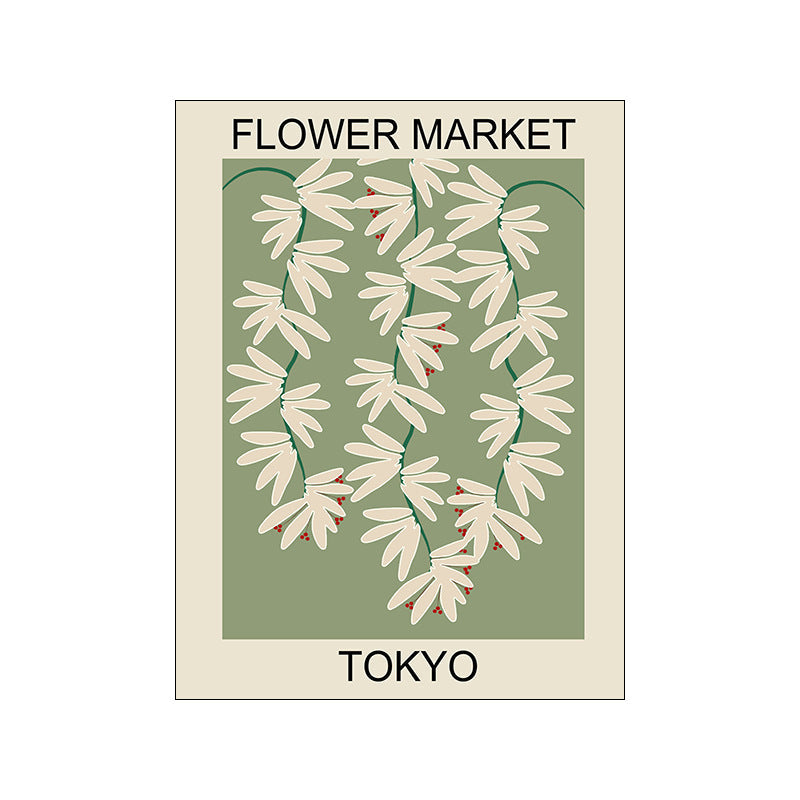 HKM-124115 American Flower Abstract Canvas Decorative Painting – Micro Spray Art on Canvas