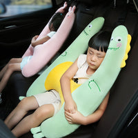 HKM-124243 Cute Animal Neck Pillow for Baby Car Seat - Pink Rabbit, Dinosaur, Purple Alpaca