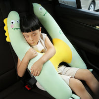 HKM-124243 Cute Animal Neck Pillow for Baby Car Seat - Pink Rabbit, Dinosaur, Purple Alpaca