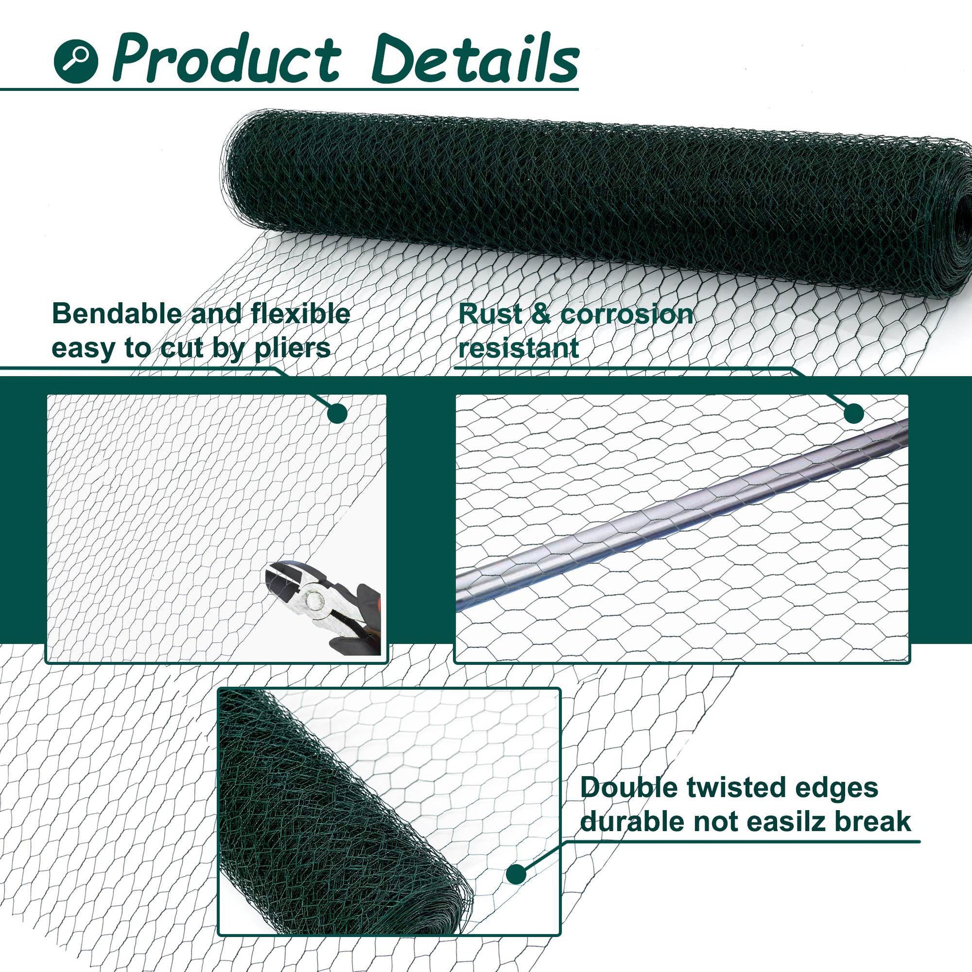 HKM-124307 Heavy-Duty Zinc Coated Farm Fence for Livestock, Cattle, Deer, Goats, and Hogs - Durable Field Wire Protection