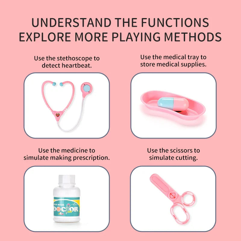 HKM-124371 Educational Doctor Play Toy Set for Kids - Indoor Role Play Medical Kit for Ages 2-4