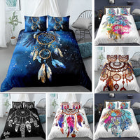HKM-124435 3D Floral Digital Printing Brushed Polyester Bedding Set in Various Sizes