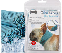 HKM-124435 Cooling Dog Bandana Scarf - Summer Heat Management Pet Collar, Adjustable Sizes S/M/L, Lightweight & Breathable Fabric