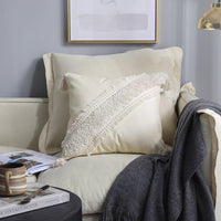 HKM-124563 North European Style Moroccan Throw Pillow Cover - Cotton Fabric with 3A Microfiber Filling, 45x45 cm, Check Pattern