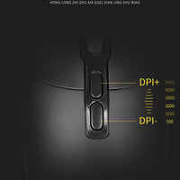 HKM-124627 Wired Gaming Mouse with Adjustable DPI, Ergonomic Design, 9 Buttons, Black