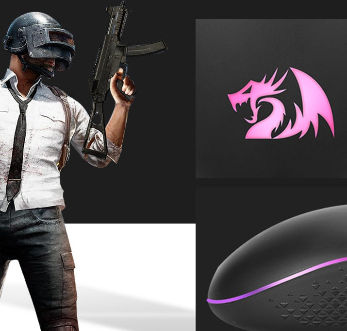 HKM-124627 Wired Gaming Mouse with Adjustable DPI, Ergonomic Design, 9 Buttons, Black