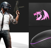 HKM-124627 Wired Gaming Mouse with Adjustable DPI, Ergonomic Design, 9 Buttons, Black