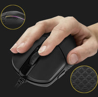 HKM-124627 Wired Gaming Mouse with Adjustable DPI, Ergonomic Design, 9 Buttons, Black