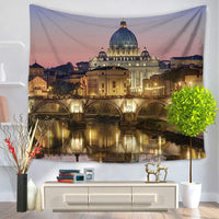 HKM-124819 Fashion Tapestry Wall Hanging - Size Options: 150CM x 130CM & 150CM x 200CM - Lightweight Polyester with Sun Protection