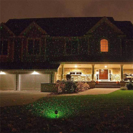 HKM-124883 Mini Laser Christmas Projection Light for Courtyards and Villas, IP44 Waterproof, Starry Effect