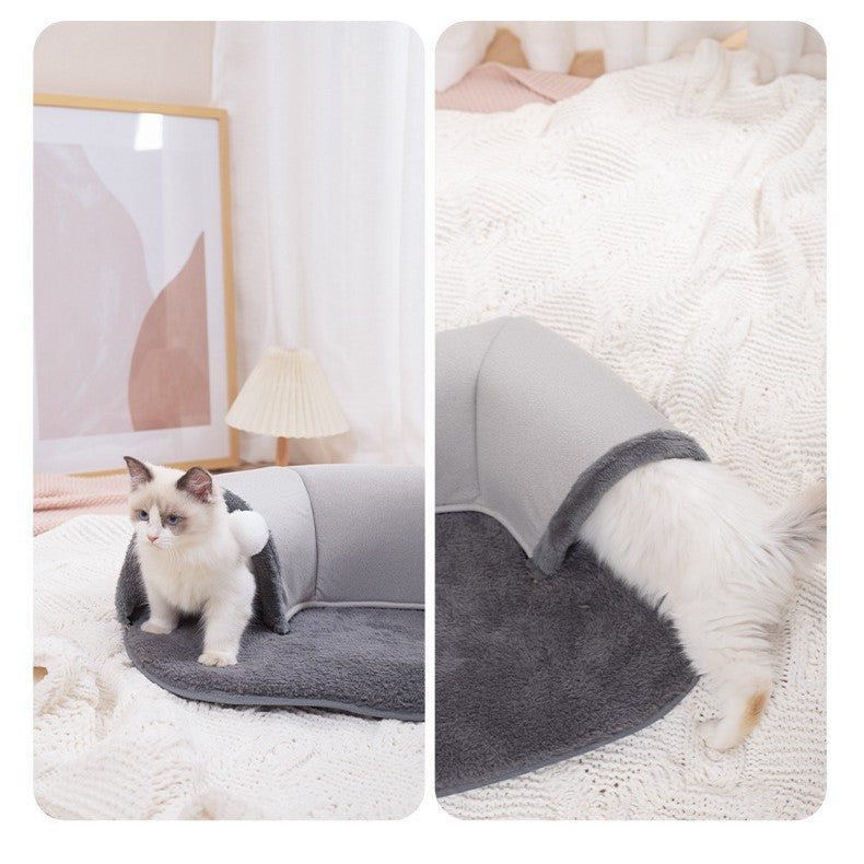 HKM-124947 Cozy Plush Cat Tunnel Nest in Small and Large Sizes