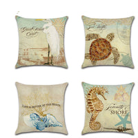 HKM-124947 Marine Animal Design Cushion Cover - Spandex Fabric for Modern Home Decor