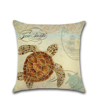 HKM-124947 Marine Animal Design Cushion Cover - Spandex Fabric for Modern Home Decor