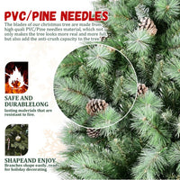 HKM-125075 5ft Artificial Green Christmas Tree with 694 Hard Needle Mixed Branch Tips