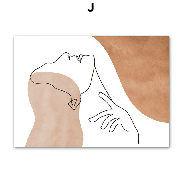 HKM-125267 Abstract Nordic Still Life Canvas Art for Living Room and Bedroom Decor