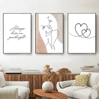 HKM-125267 Abstract Nordic Still Life Canvas Art for Living Room and Bedroom Decor