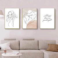 HKM-125267 Abstract Nordic Still Life Canvas Art for Living Room and Bedroom Decor