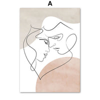HKM-125267 Abstract Nordic Still Life Canvas Art for Living Room and Bedroom Decor